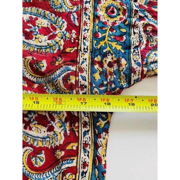 Vintage 1970s Karavan Hooded Tunic Top, Size Small, Made in Pakistan, Paisley Pr - Picture 7 of 9